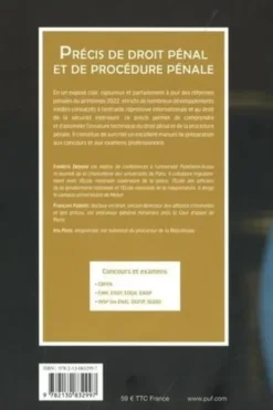 Précis de droit pénal et de procédure pénale. 9e édition, Frédéric Debove