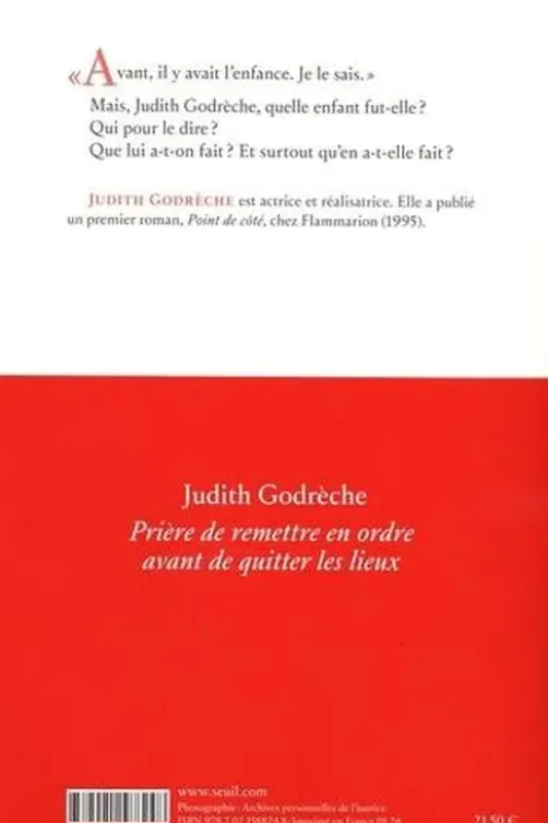 Prière de remettre en ordre avant de quitter les lieux, Judith Godrèche