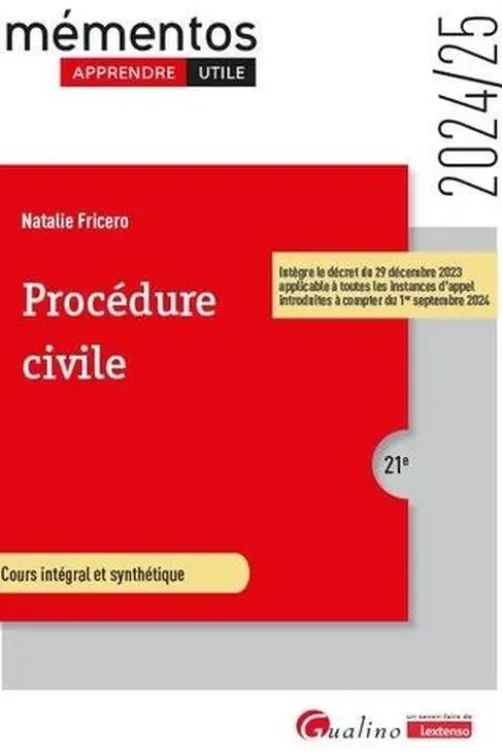 Procédure civile. Edition 2024-2025, Natalie Fricero