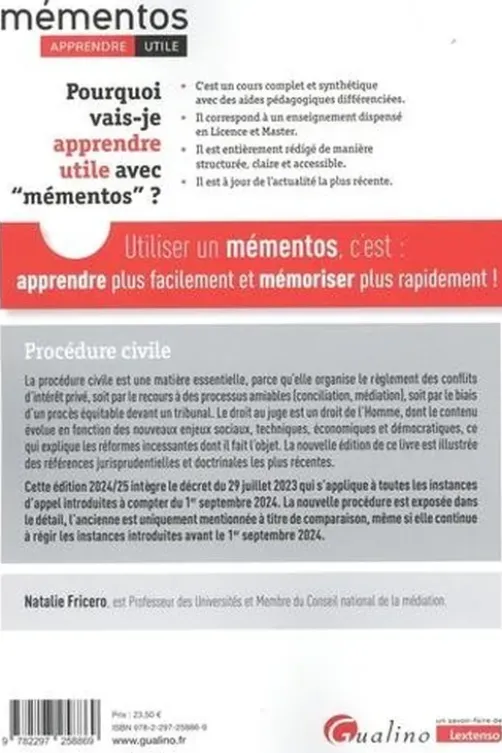 Procédure civile. Edition 2024-2025, Natalie Fricero