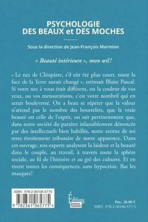 Psychologie des beaux et des moches, Jean-François Marmion