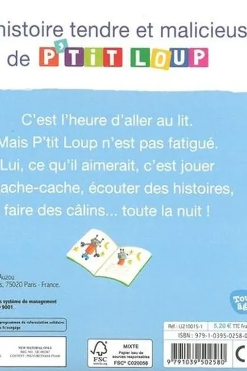 P'tit Loup : P'tit loup ne veut pas dormir, Orianne Lallemand