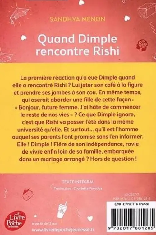 Quand Dimple rencontre Rishi, Sandhya Menon