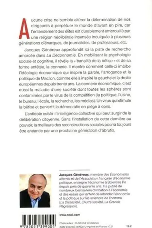 Quand la connerie économique prend le pouvoir, Jacques Généreux