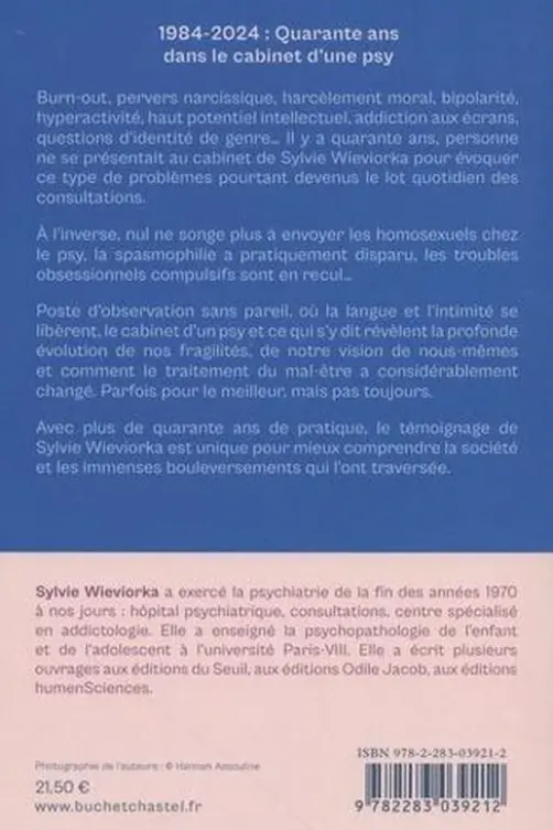 Que s'est-il passé dans la tête des Français ? 40 ans dans le cabinet d'une psy, Sylvie Wieviorka