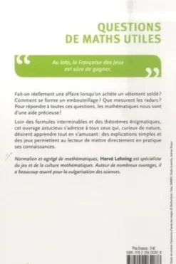 Questions de maths utiles. Soldes, sondages, loto, radars..., Hervé Lehning