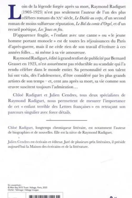 Raymond Radiguet. Un jeune homme sérieux dans les années folles