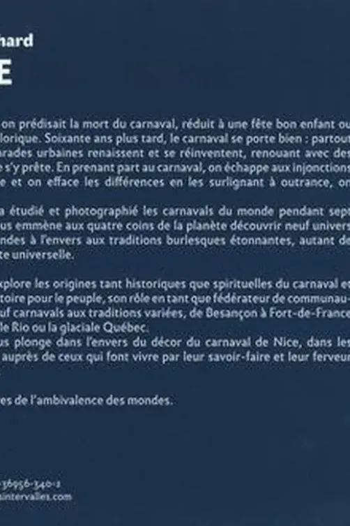Reverse. Carnavals du monde, Emmanuelle Rochard