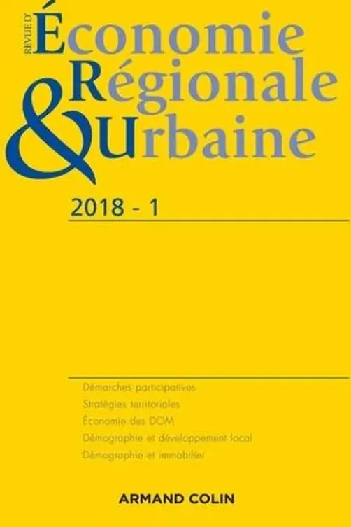 Revue d'économie régionale et urbaine N° 1/2018, Anonyme
