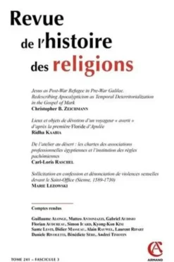 Revue de l'histoire des religions Nº 3/2024, Armand Colin