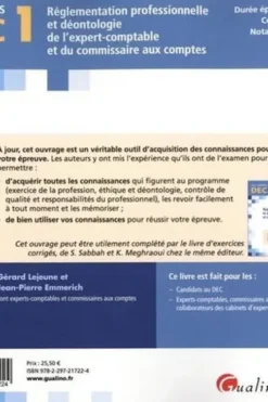 Réglementation professionnelle et déontologie de l'expert-comptable et du commissaire aux comptes DEC 1. Edition 2023, Gérard Lejeune