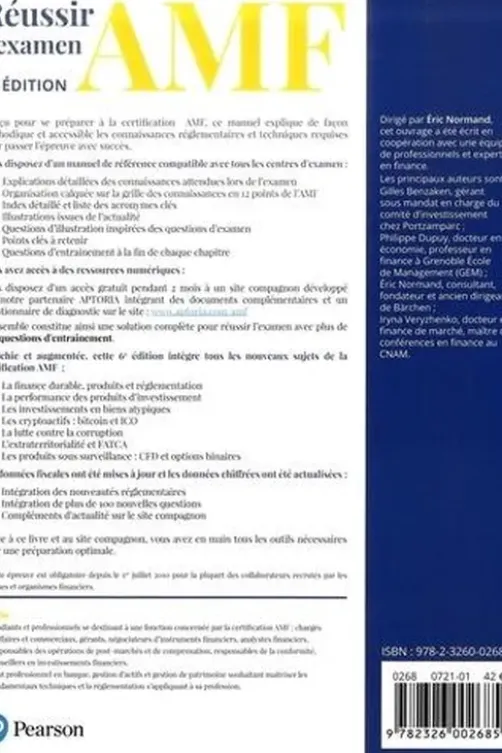 Réussir l'examen AMF. 6e édition, Eric Normand