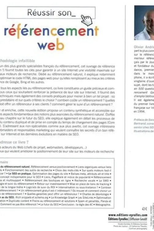 Réussir son référencement web. Stratégie et techniques SEO, Edition 2022-2023, Olivier Andrieu