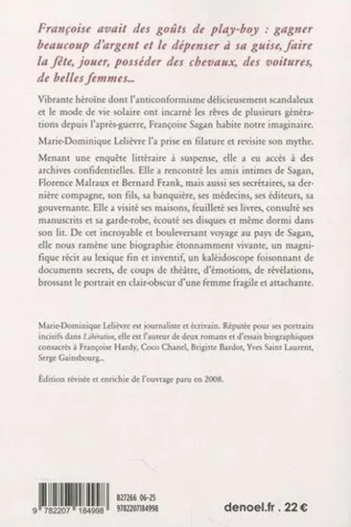 Sagan à toute allure, Marie-Dominique Lelièvre