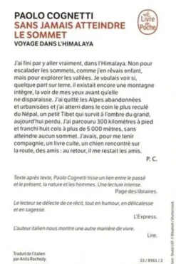 Sans jamais atteindre le sommet. Voyage dans l'Himalaya, Paolo Cognetti