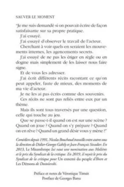 Sauver le moment, Nicolas Bouchaud