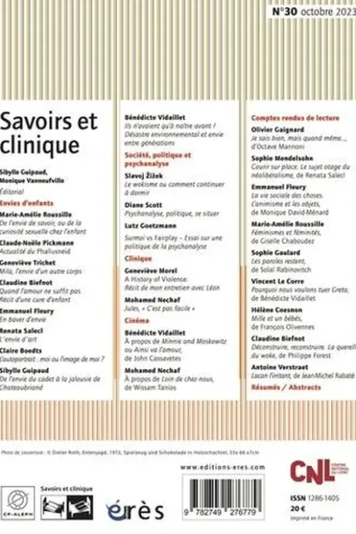 Savoirs et clinique N° 30 : Envies d'enfants, Geneviève Morel