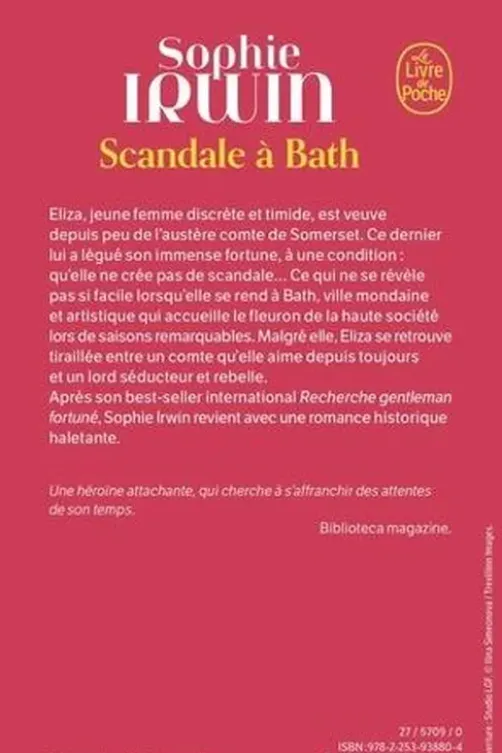 Scandale à Bath, Sophie Irwin