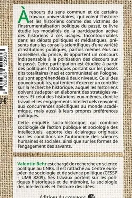 Science du passé, politique du présent. La politique historique en Pologne, Valentin Behr