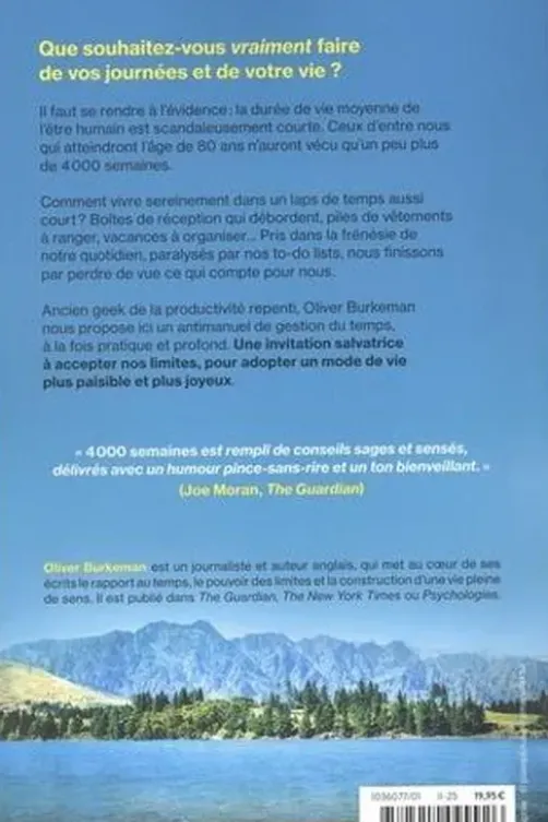 4000 semaines. Antimanuel de gestion du temps à l'usage des mortels, Oliver Burkeman