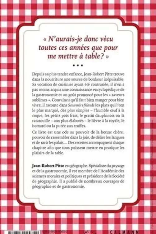 Souvenirs friands, Jean-Robert Pitte