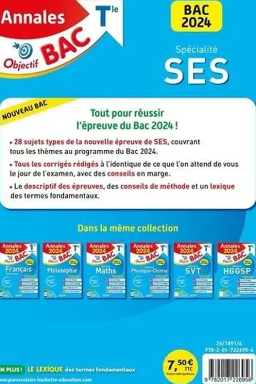 Spécialité SES Tle. Sujets & corrigés, Edition 2024, Laurent Braquet