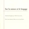 Sur la nature et le langage, Noam Chomsky