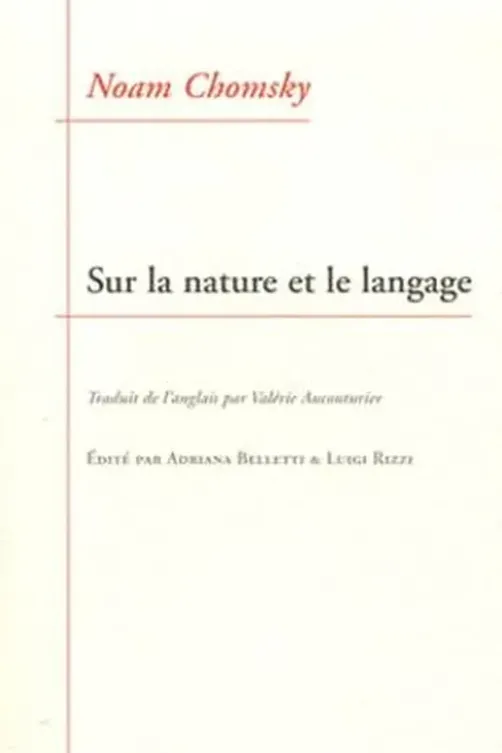 Sur la nature et le langage, Noam Chomsky