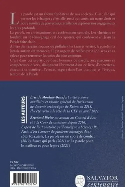 Sur parole ! L'évêque et l'avocat, Eric de Moulins-Beaufort