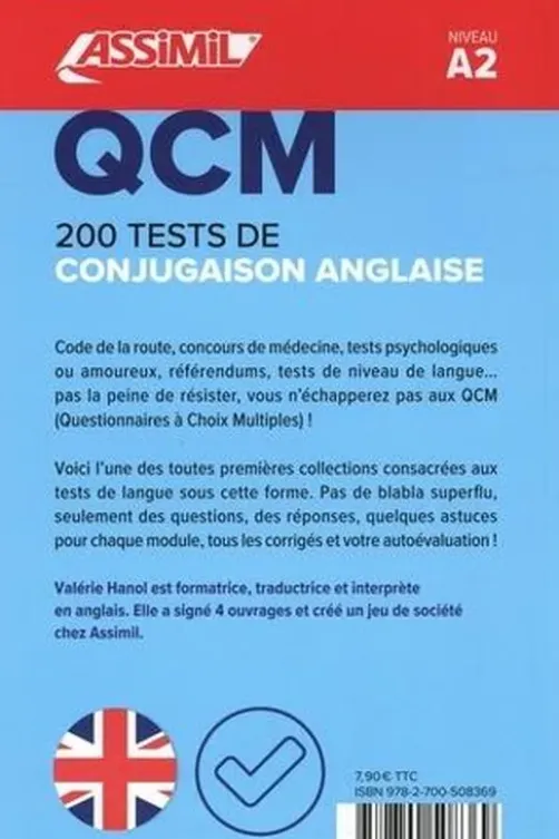 200 tests de conjugaison anglaise. Niveau A2, Valérie Hanol
