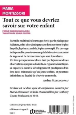 Tout ce que vous devriez savoir sur votre enfant, Maria Montessori