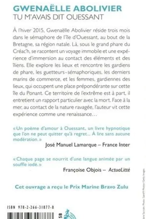 Tu m'avais dit Ouessant, Gwenaëlle Abolivier