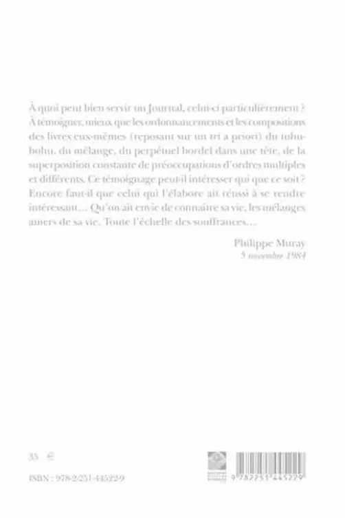 Ultima necat. Journal intime Tome 1, 1978-1985, Philippe Muray