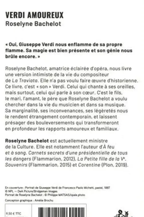Verdi amoureux, Roselyne Bachelot