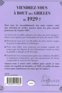 Viendrez-vous à bout des grilles de 1929 ? Vous êtes un grand amateur de mots croisés. Mais parviendriez-vous à remplir ces grilles de 1929 ?, Yves Cunow